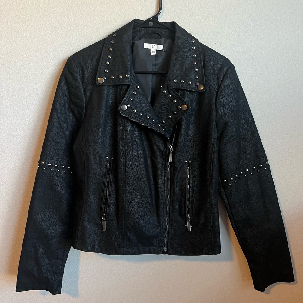 Leather (Faux) Studded Jacket